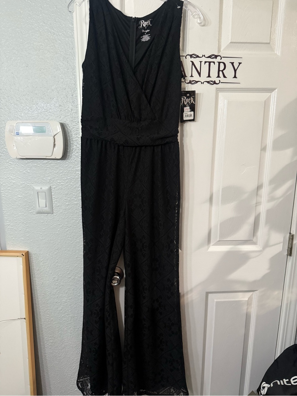 Wrangler Black Lace Sleeveless Jumpsuit